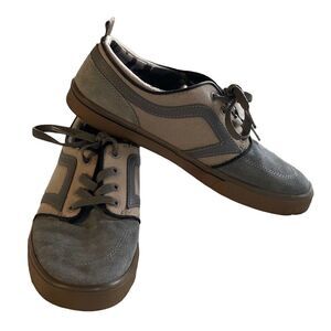 Airspeed Men's Rail Skate Shoes Gray Suede Lace Up Low Top Camo Lined 8.5